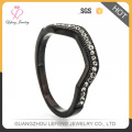 Fashionable Black Copper Imitation Alphabet Finger Ring Jewellery Showcase